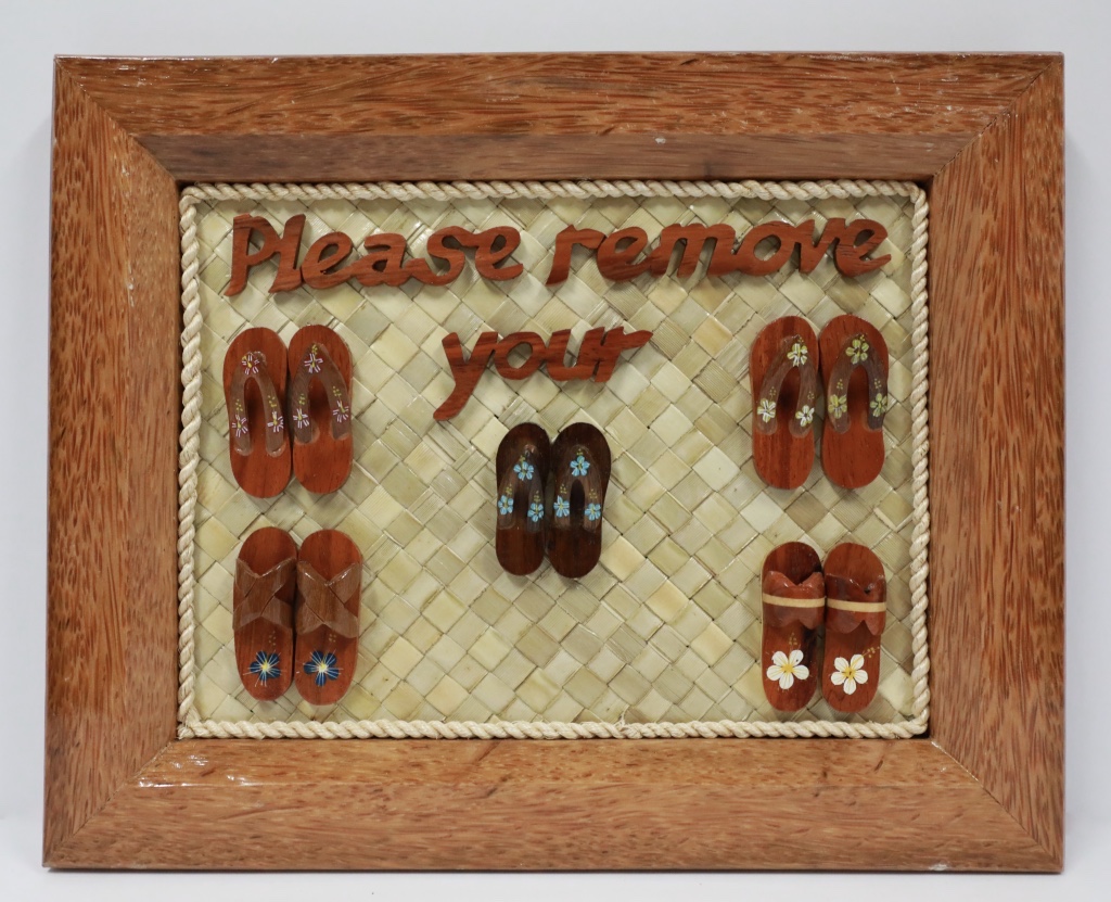 Wood Coco frame 5 set slippers paint